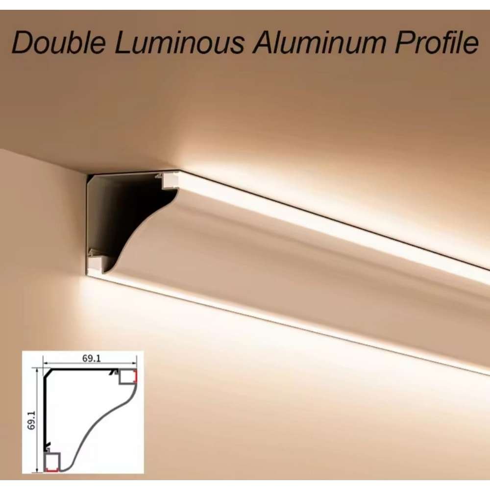 linear profile for shelves corner cabinet model