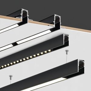 Alba 20mm aluminum magnetic track rail with 4 gilt conductive wires for recessed ceiling Buy Online Premium Lighting Products From Alba Lighting Delivery Available For Both Retail And Whole Sale Karachi Lahore Islamabad Across Pakistan.