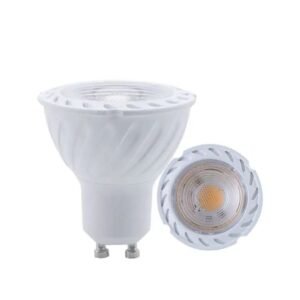 Alba premium 5W GU10 LED spotlight bulb with plastic and aluminum heat dissipating body Buy Online Premium Lighting Products From Alba Lighting Delivery Available For Both Retail And Whole Sale Karachi Lahore Islamabad Across Pakistan.